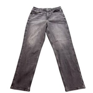 American Eagle Jeans Womens 12 Curvy Mom Faded Black High Rise Stretch Regular